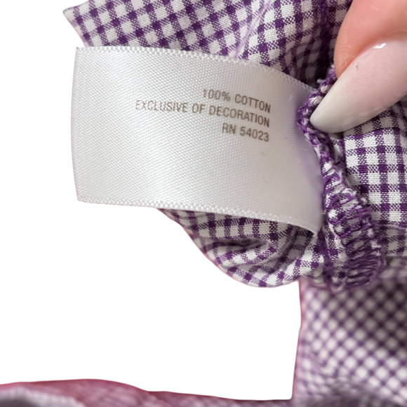 Old Navy Purple Plaid Snap Button Shirt Sz L Flip Cuff Y2K 2010 Western Cowgirl - Picture 6 of 6